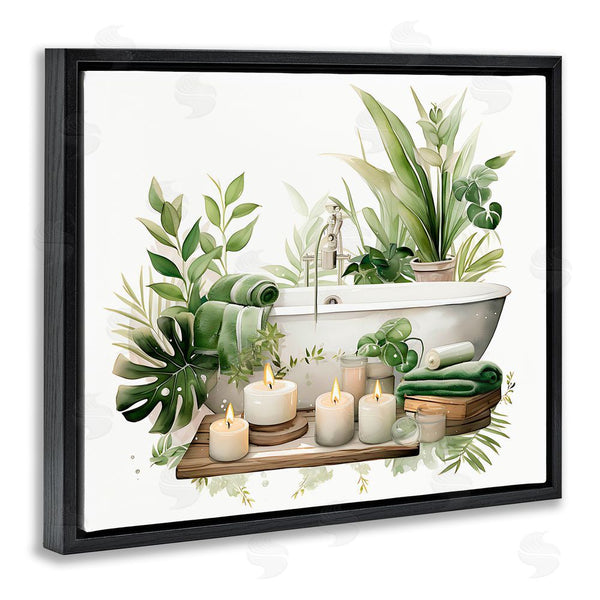 Stupell Industries Lettered And Lined | Tropical Zen Bathtub Wall Art