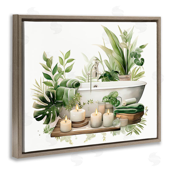 Stupell Industries Lettered And Lined | Tropical Zen Bathtub Wall Art