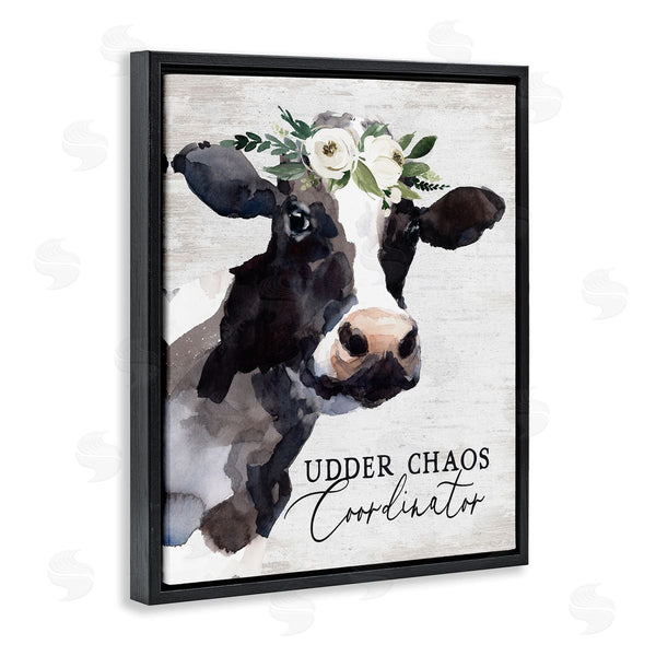 Stupell Industries Lettered And Lined | Udder Chaos Coordinator Phrase Wall Art