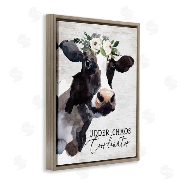 Stupell Industries Lettered And Lined | Udder Chaos Coordinator Phrase Wall Art