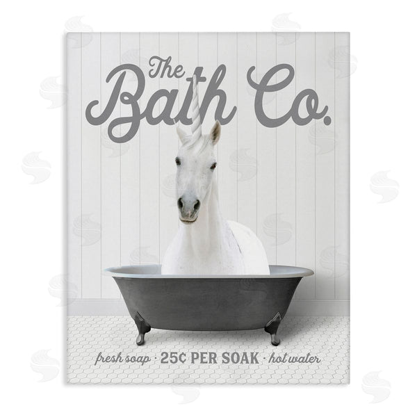stupell industries Lettered and Lined | Unicorn in Bathtub Wall Art