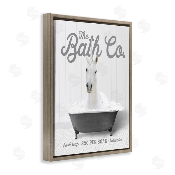 Stupell Industries Lettered And Lined | Unicorn In Bubble Bath Wall Art