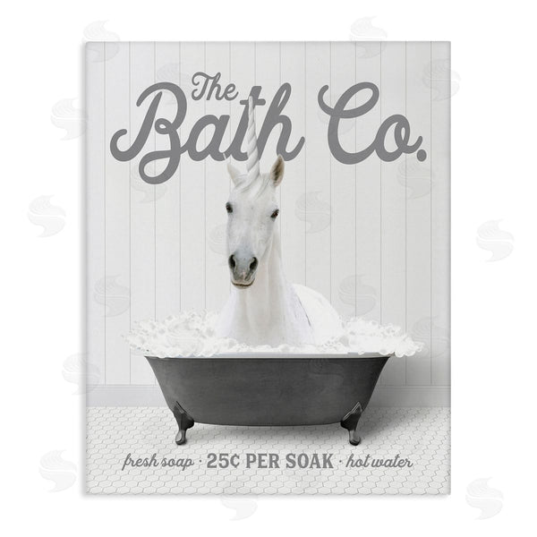 stupell industries Lettered and Lined | Unicorn in Bubble Bath Wall Art