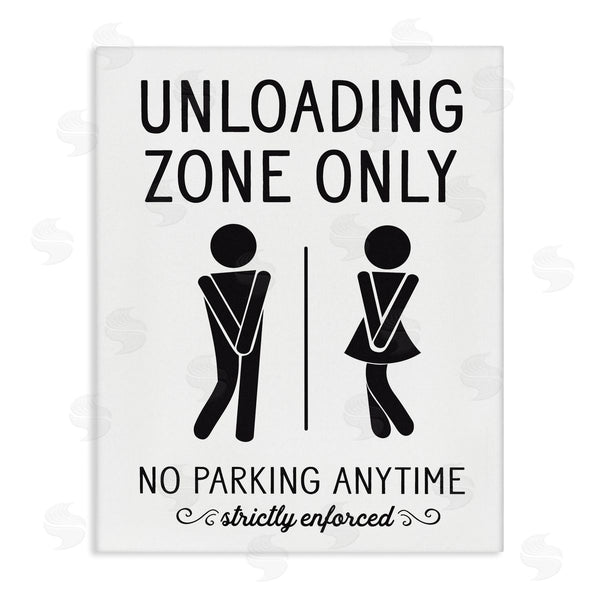 stupell industries Lettered and Lined | Unloading Zone Witty Bathroom Symbols Casual Sign Wall Art