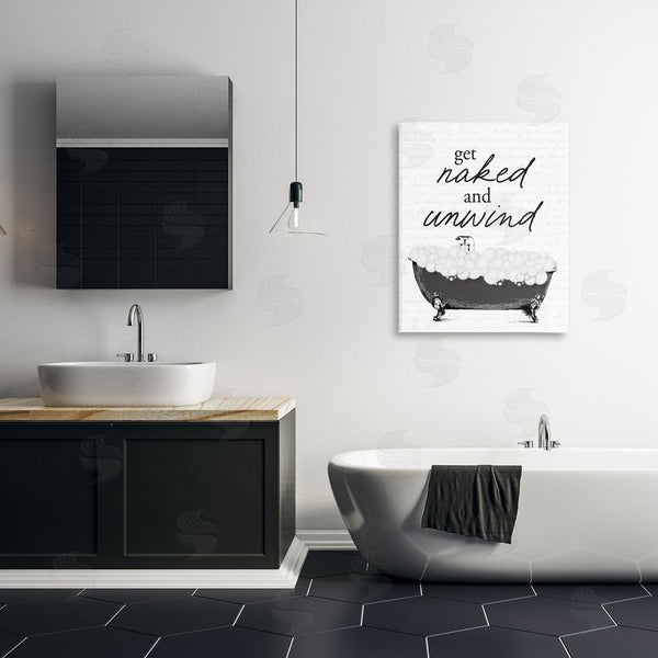 Stupell Industries Lettered And Lined | Unwind Bubble Bath Wall Art