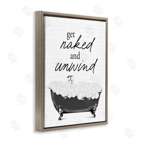 Stupell Industries Lettered And Lined | Unwind Bubble Bath Wall Art