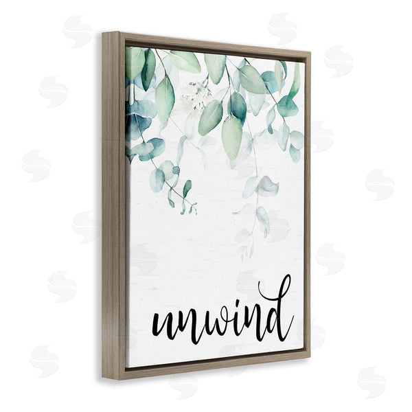Stupell Industries Lettered And Lined | Unwind Leafy Herbs Wall Art