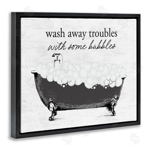 Stupell Industries Lettered And Lined | Uplifting Bubble Bath Rhyme Wall Art