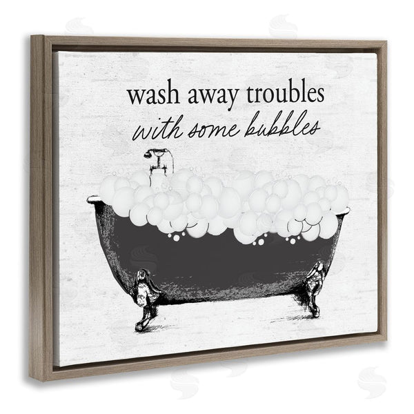 Stupell Industries Lettered And Lined | Uplifting Bubble Bath Rhyme Wall Art