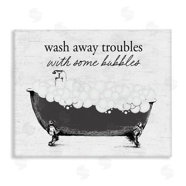 stupell industries Lettered and Lined | Uplifting Bubble Bath Rhyme Wall Art