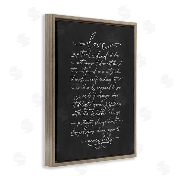 Stupell Industries Lettered And Lined | Uplifting Love Verse Religious Fancy Script Typography Wall Art