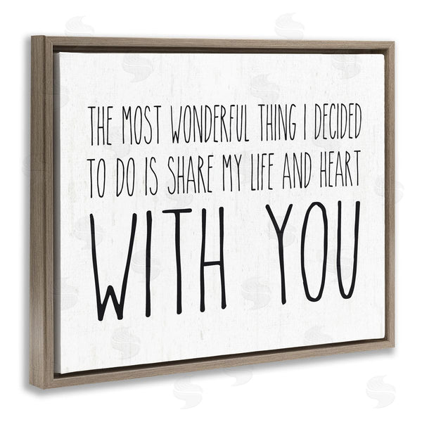 Stupell Industries Lettered And Lined | Uplifting Romance Quote Loving Phrase Birch Pattern Wall Art