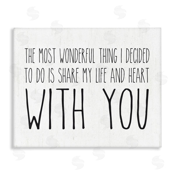 stupell industries Lettered and Lined | Uplifting Romance Quote Loving Phrase Birch Pattern Wall Art