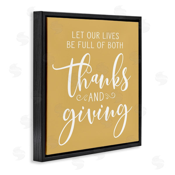 Stupell Industries Lettered And Lined | Uplifting Thanksgiving Calligraphy Phrase Warm Yellow Design Wall Art