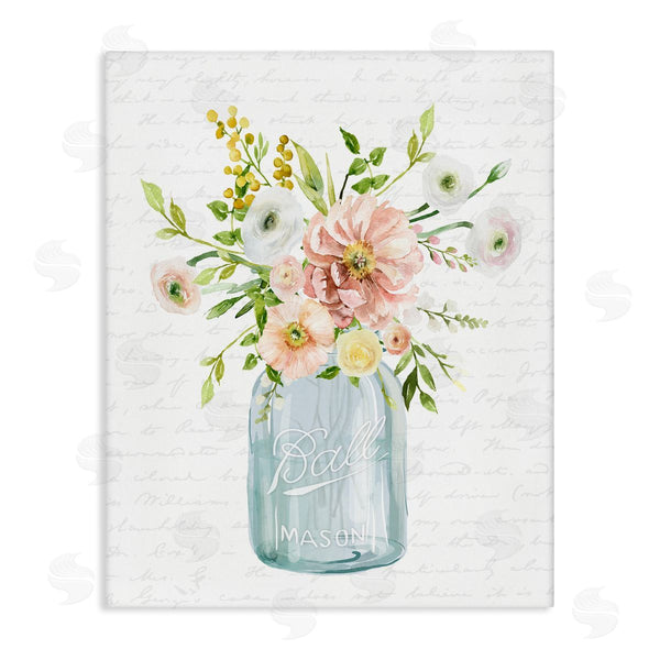 stupell industries Lettered and Lined | Varied Flower Blossoms Botanical Leaves Patterned Words Wall Art