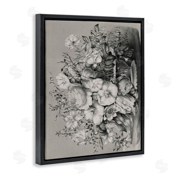 Stupell Industries Lettered And Lined | Vintage Assorted Flowers Still Life