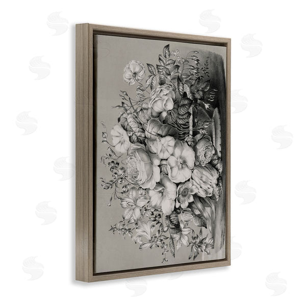 Stupell Industries Lettered And Lined | Vintage Assorted Flowers Still Life