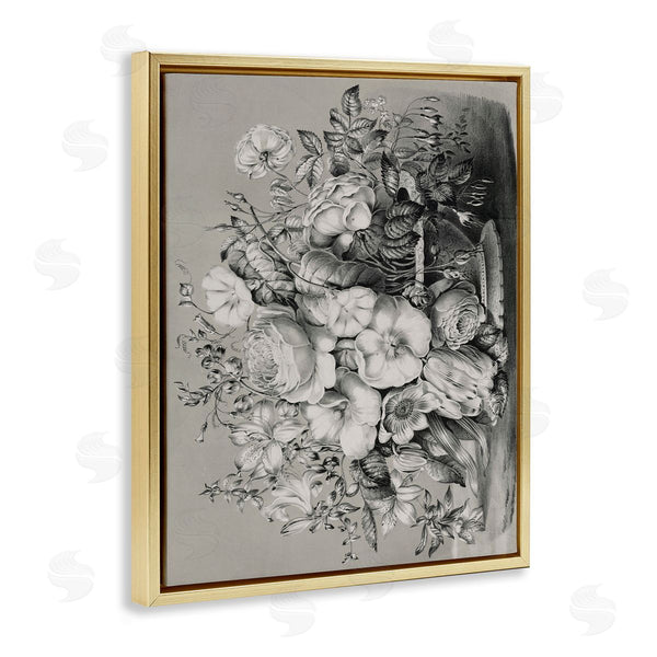 Stupell Industries Lettered And Lined | Vintage Assorted Flowers Still Life