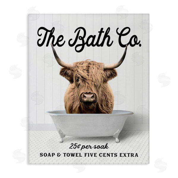 stupell industries Lettered and Lined | Vintage Bath Ad Cattle Wall Art