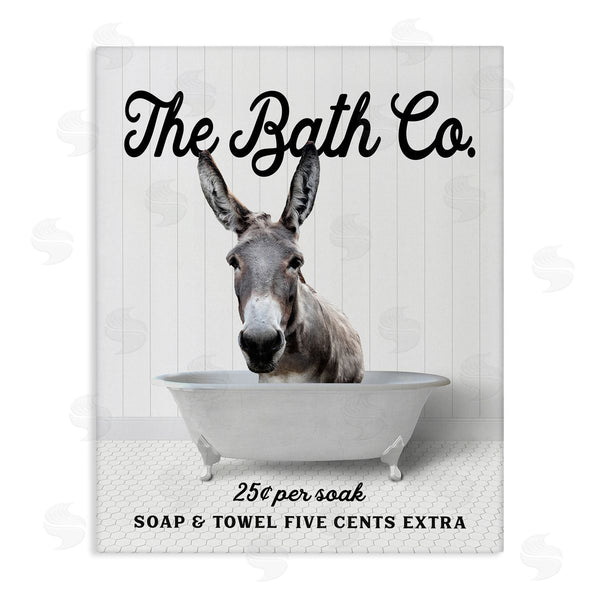 stupell industries Lettered and Lined | Vintage Bath Ad Donkey Wall Art
