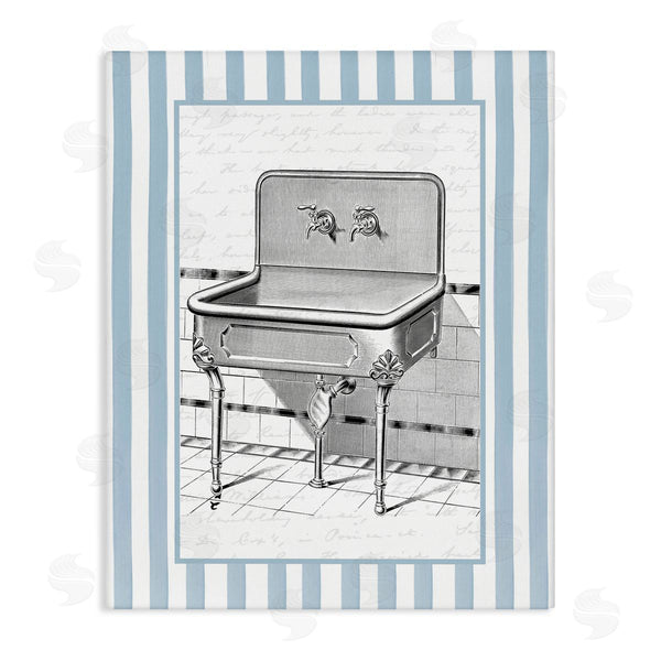 stupell industries Lettered and Lined | Vintage Bath Sink Stripes