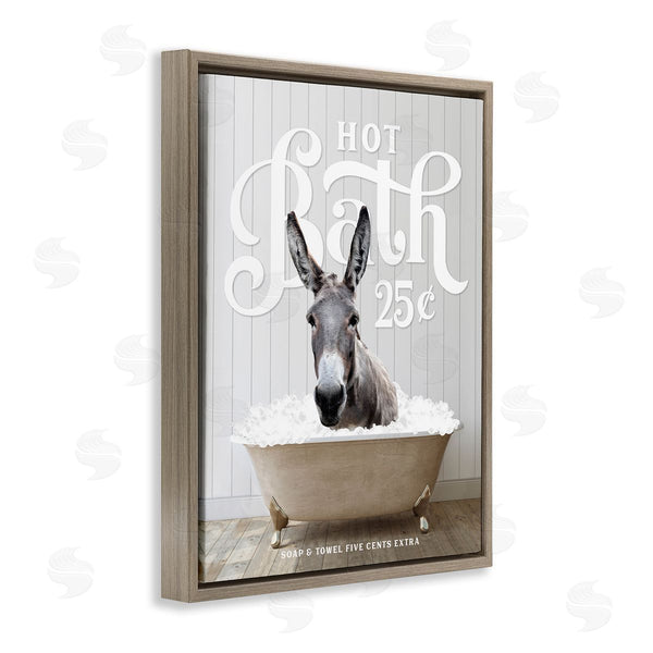 Stupell Industries Lettered And Lined | Vintage Bathroom Donkey Wall Art
