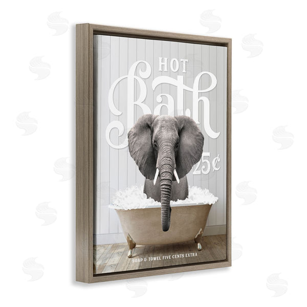 Stupell Industries Lettered And Lined | Vintage Bathroom Elephant Wall Art