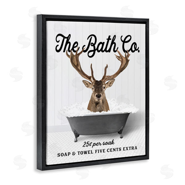 Stupell Industries Lettered And Lined | Vintage Bathroom Elk Wall Art