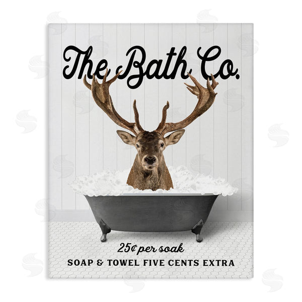 stupell industries Lettered and Lined | Vintage Bathroom Elk Wall Art