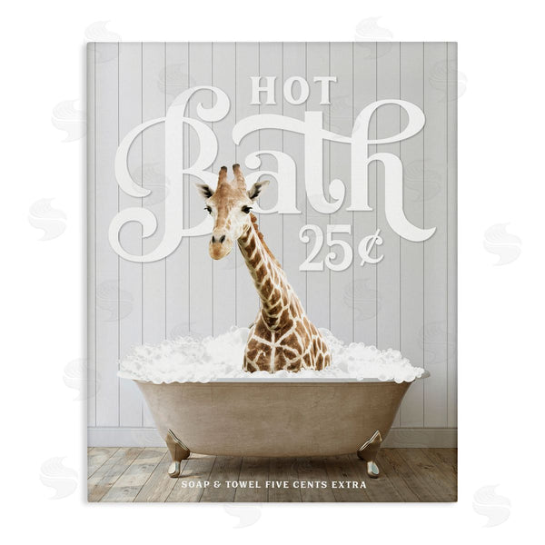 stupell industries Lettered and Lined | Vintage Bathroom Giraffe Wall Art