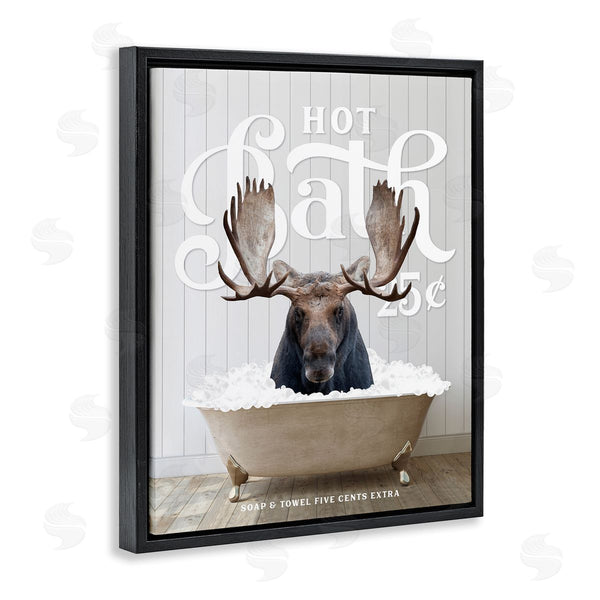 Stupell Industries Lettered And Lined | Vintage Bathroom Moose Ad