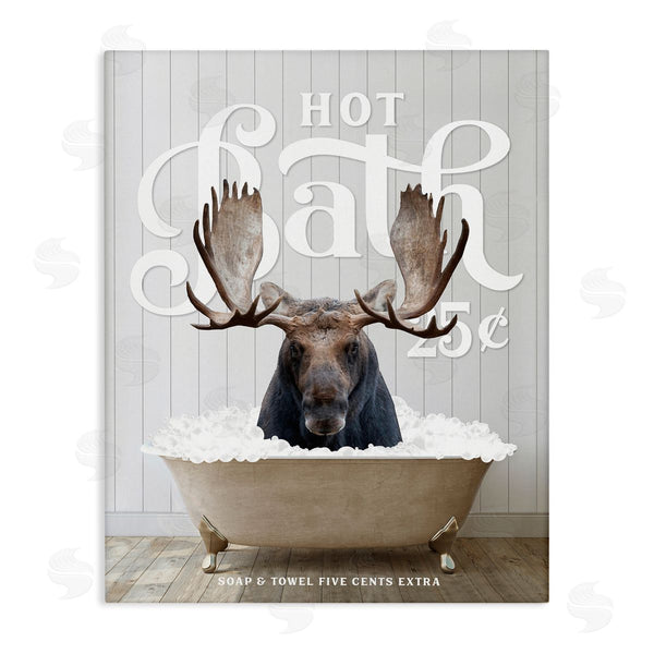 stupell industries Lettered and Lined | Vintage Bathroom Moose Ad