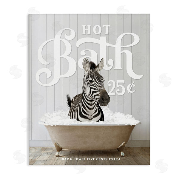 stupell industries Lettered and Lined | Vintage Bathroom Zebra Wall Art