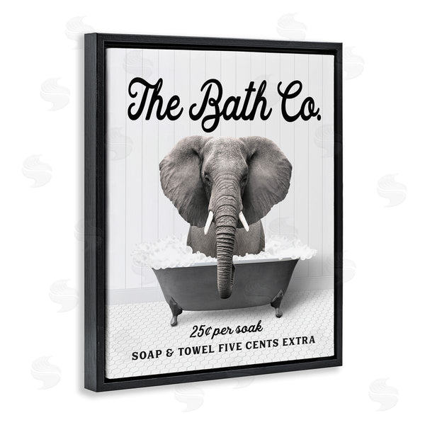 Stupell Industries Lettered And Lined | Vintage Bathtub Elephant Wall Art