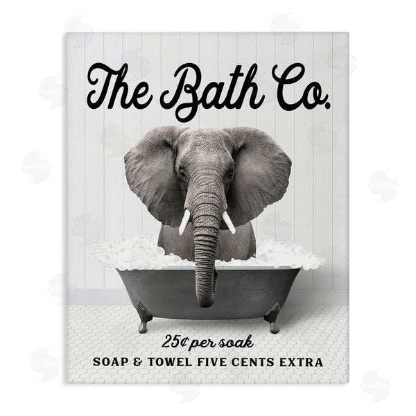 stupell industries Lettered and Lined | Vintage Bathtub Elephant Wall Art