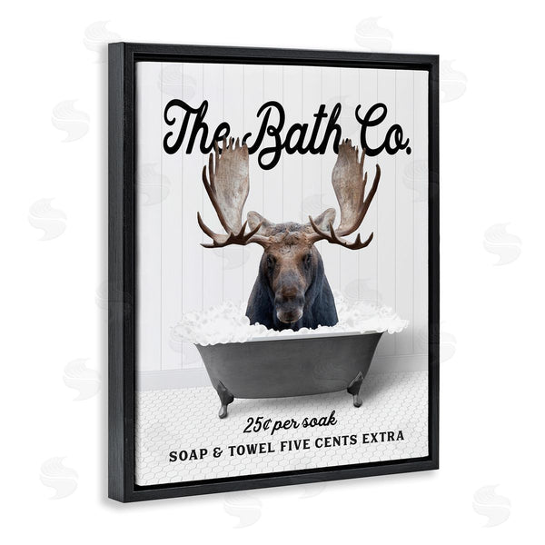 Stupell Industries Lettered And Lined | Vintage Bathtub Moose Wall Art