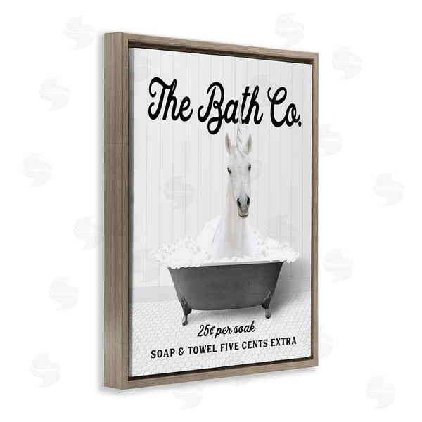 Stupell Industries Lettered And Lined | Vintage Bathtub Unicorn Wall Art