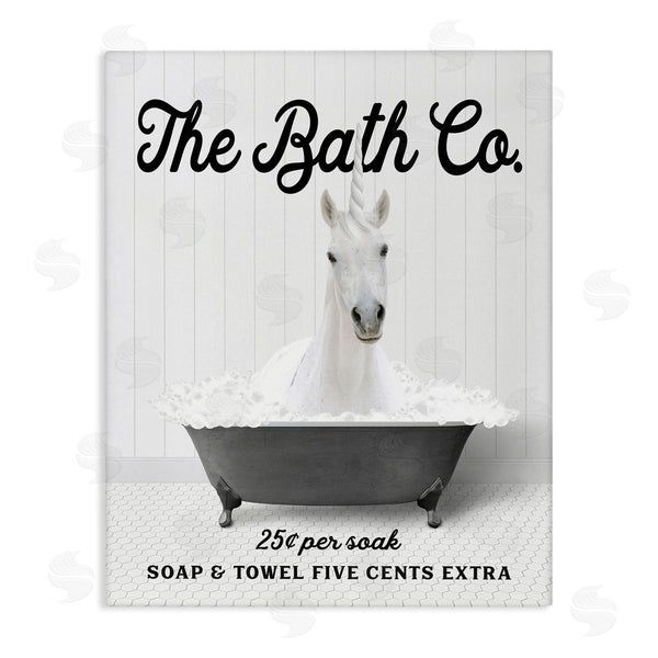 stupell industries Lettered and Lined | Vintage Bathtub Unicorn Wall Art