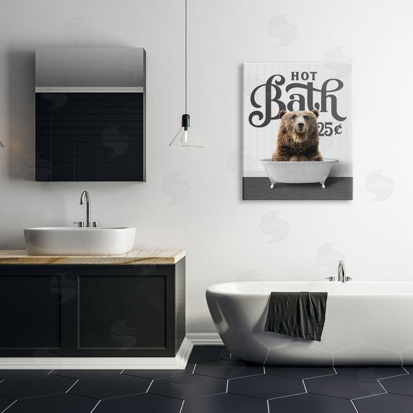 Stupell Industries Lettered And Lined | Vintage Bear Bathtub Wall Art