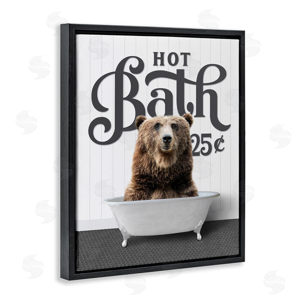 Stupell Industries Lettered And Lined | Vintage Bear Bathtub Wall Art