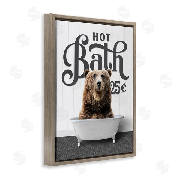 Stupell Industries Lettered And Lined | Vintage Bear Bathtub Wall Art