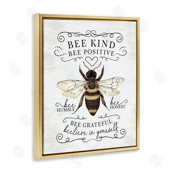 Stupell Industries Lettered And Lined | Vintage Bee Phrases
