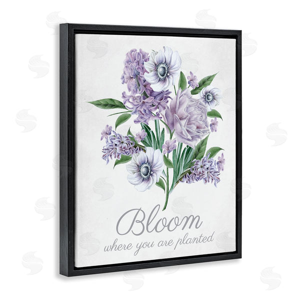 Stupell Industries Lettered And Lined | Vintage Bloom Phrase