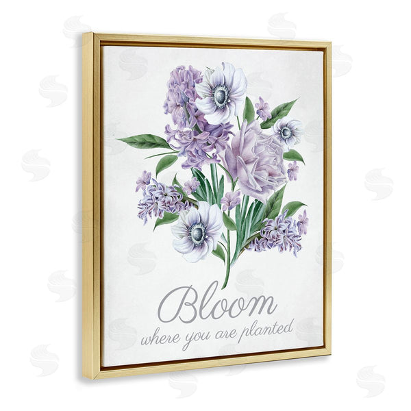 Stupell Industries Lettered And Lined | Vintage Bloom Phrase