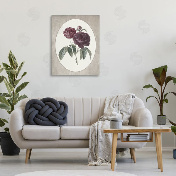 Stupell Industries Lettered And Lined | Vintage Blooms Within Oval Wall Art