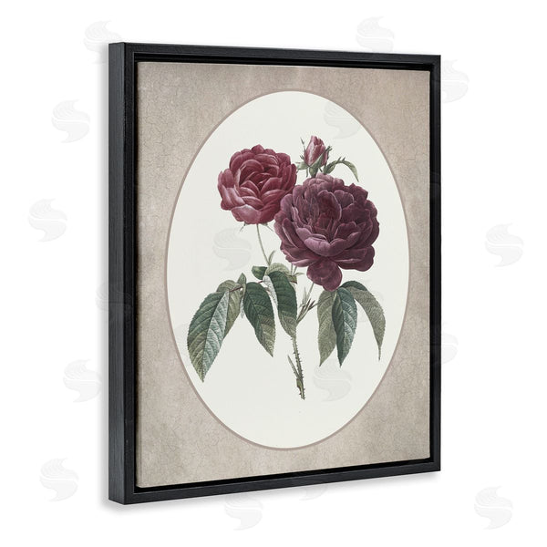 Stupell Industries Lettered And Lined | Vintage Blooms Within Oval Wall Art