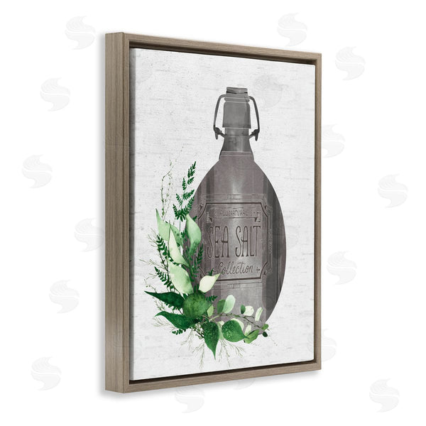 Stupell Industries Lettered And Lined | Vintage Bottle With Bathroom Herbs Wall Art