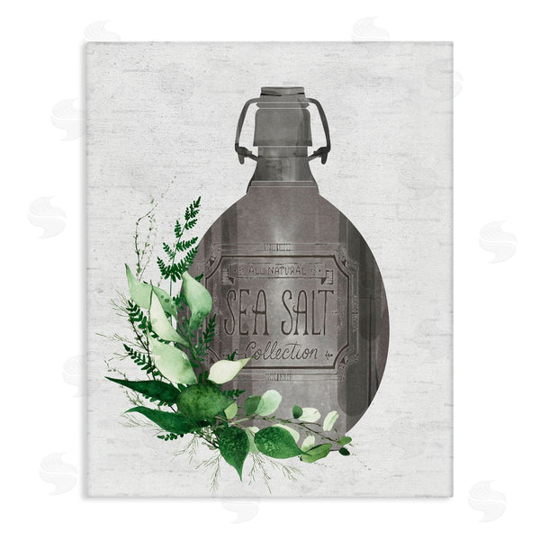 stupell industries Lettered and Lined | Vintage Bottle with Bathroom Herbs Wall Art