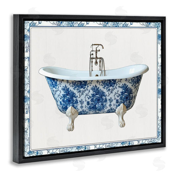 Stupell Industries Lettered And Lined | Vintage Chinoiserie Bathtub Wall Art