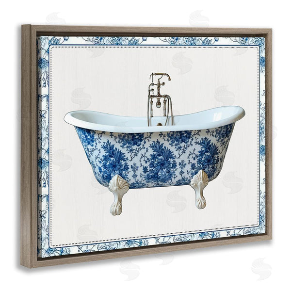 Stupell Industries Lettered And Lined | Vintage Chinoiserie Bathtub Wall Art